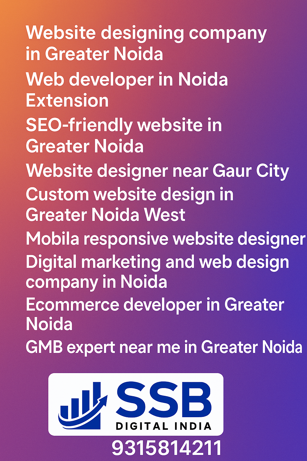 🚀 Web Developer in Greater Noida – SSB Digital India