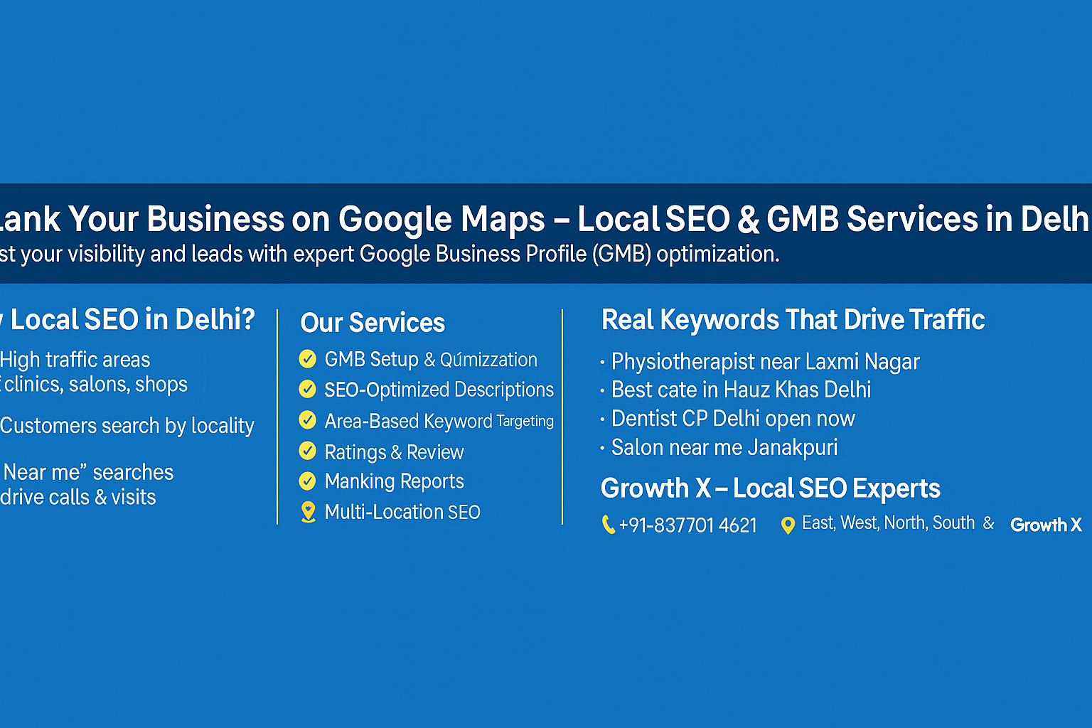 🚀 Local SEO & Google My Business (GMB) Services in Delhi – Rank on Google Maps in Your Area!