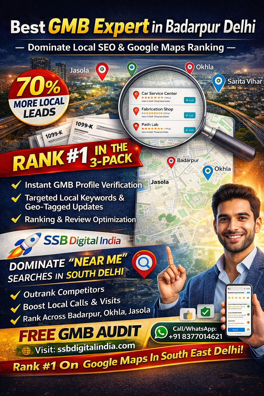 “GMB Expert in Badarpur Delhi | SEO for Jasola, Sarita Vihar, Okhla & Nearby”