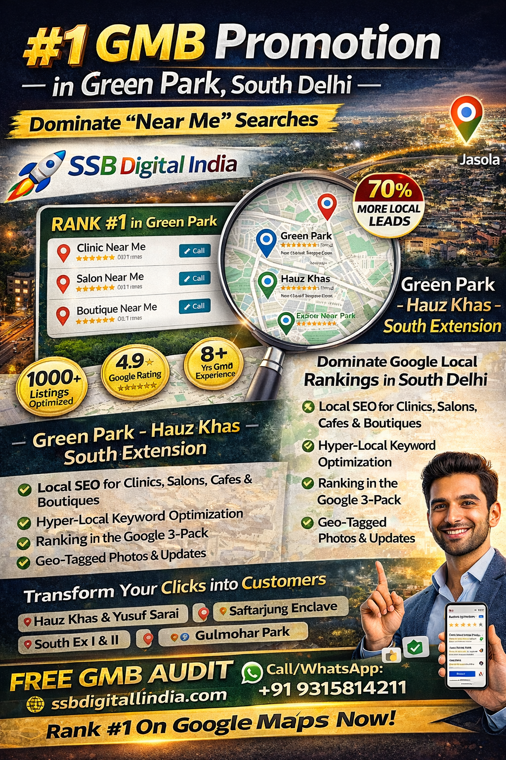 Google My Business Promotion in Green Park Delhi – Rank Your Local Business NEAR ME