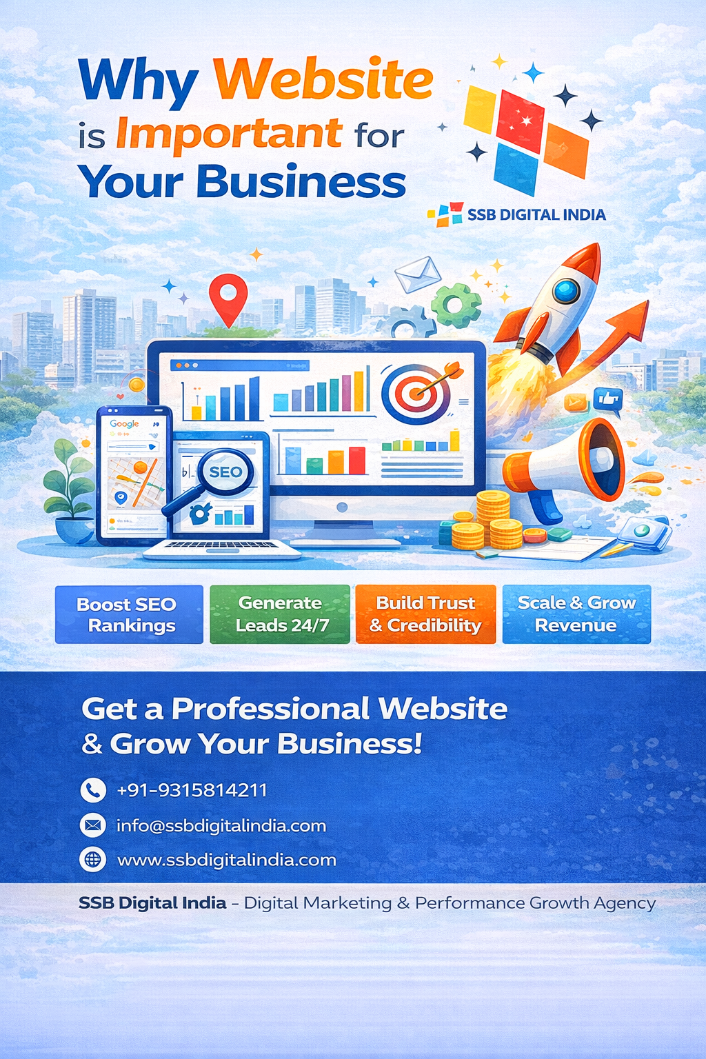 Why Website is Important for Your Business – By SSB Digital India