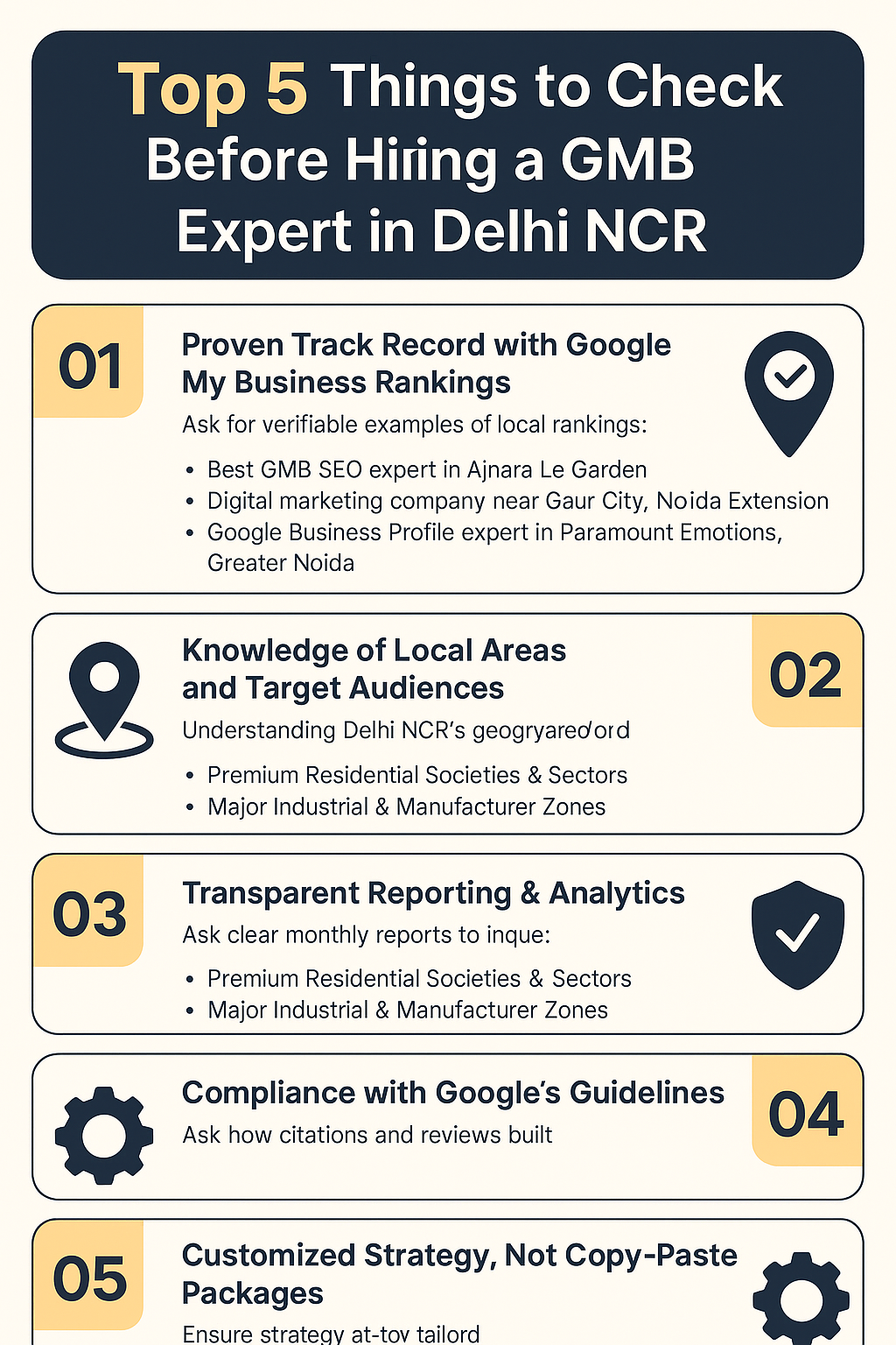 Top 5 Things to Check Before Hiring a GMB Expert in Delhi NCR