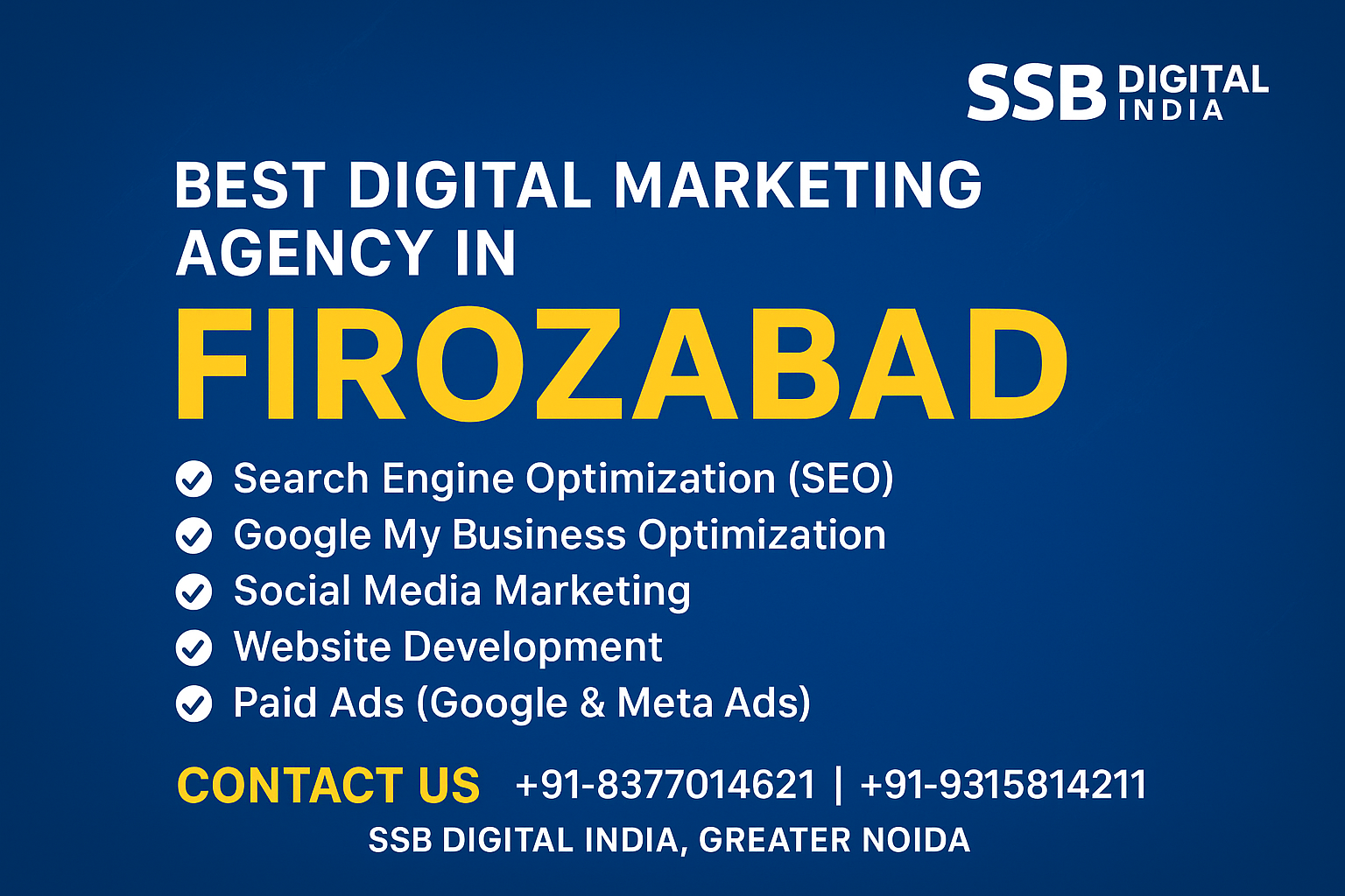 Best Digital Marketing Agency in Firozabad | SSB Digital India
