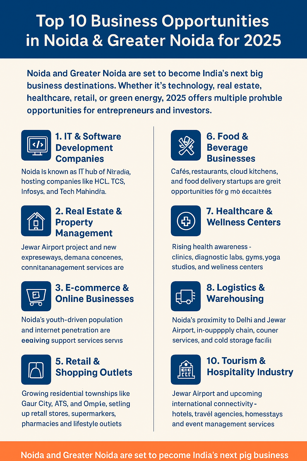 Top 10 Business Opportunities in Noida & Greater Noida for 2025