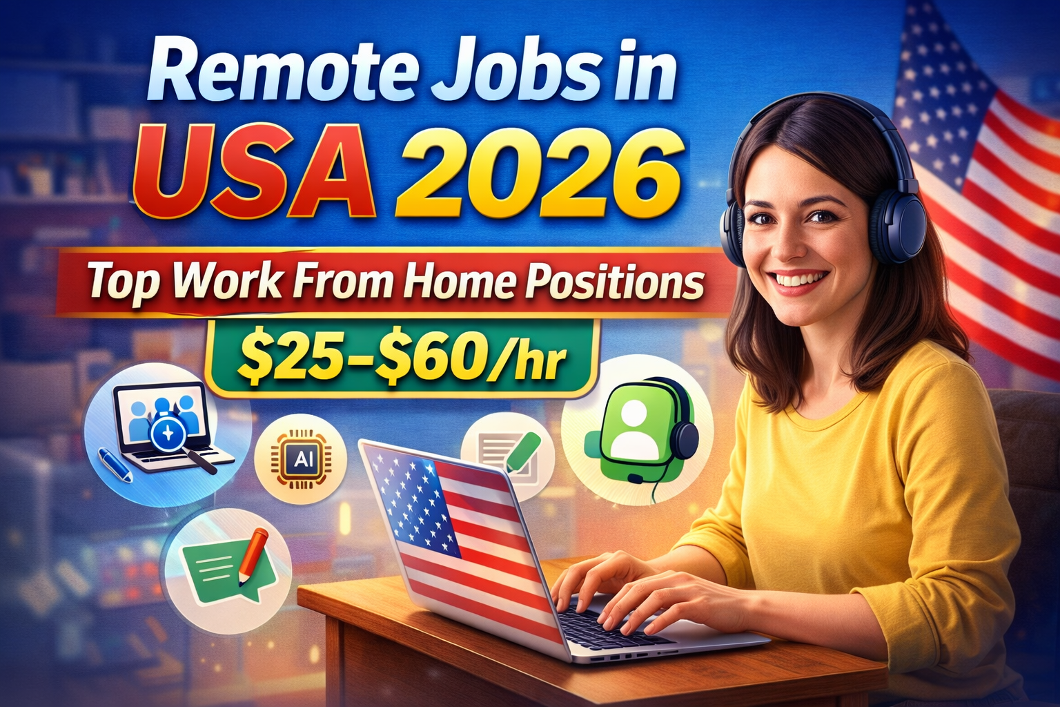 Remote Jobs in USA 2026: Top Work From Home Positions ($25-$60/hr)