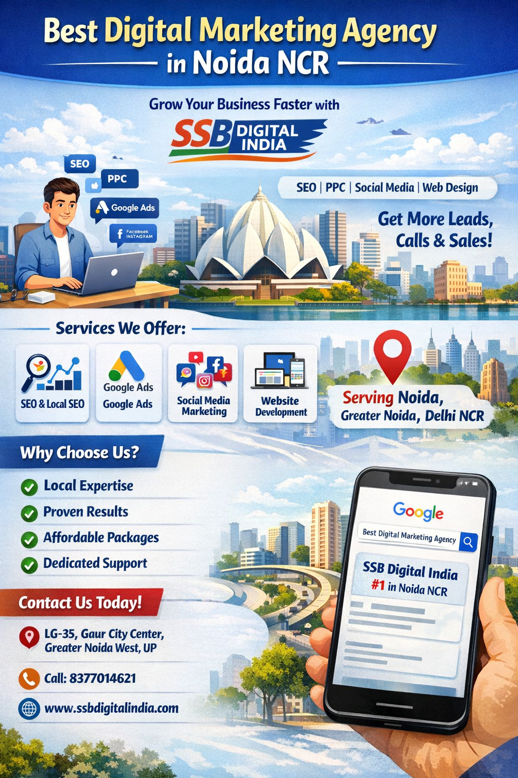 🚀 Best Digital Marketing Agency in Noida NCR – Grow Your Business Faster with SSB Digital India