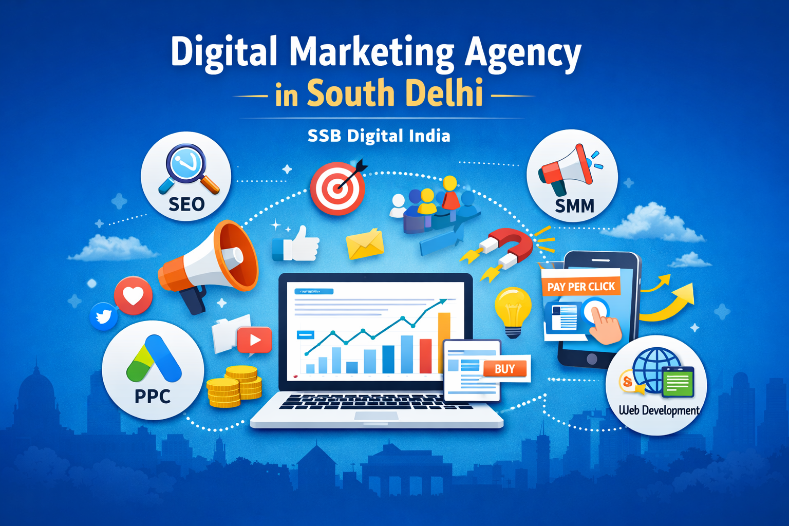 Digital Marketing Agency in South Delhi – Grow Your Business with SSB Digital India