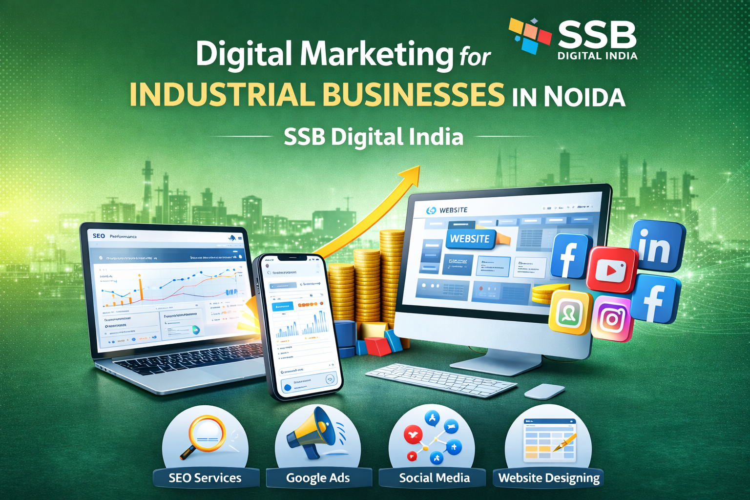 Digital Marketing for Industrial Businesses in Noida – How Companies Are Growing Online